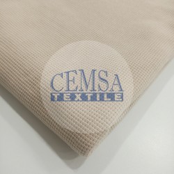 Plain Knitted Waffle 100% Cotton | Cream