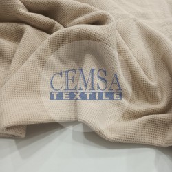 Plain Knitted Waffle 100% Cotton | Cream