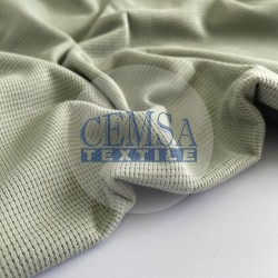 Plain Knitted Waffle 100% Cotton | Soft Green