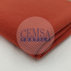 Plain Knitted Waffle 100% Cotton | Terrocotta