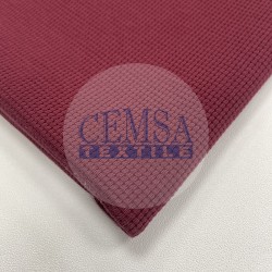 Plain Knitted Waffle 100% Cotton | Dark Red