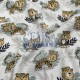 Printed Knitted Waffle 100% Cotton | Leo Cat Cemsa Textile