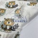 Printed Knitted Waffle 100% Cotton | Leo Cat Cemsa Textile