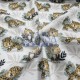 Printed Knitted Waffle 100% Cotton | Leo Cat Cemsa Textile