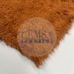 Lambskin Plush Fabric | 95% Cotton 5% Pes | Orange