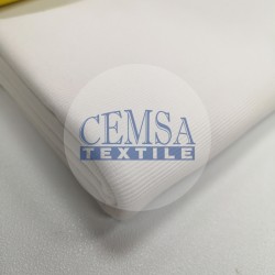 Rib Fabric | 95% Cot 5% Ea | White