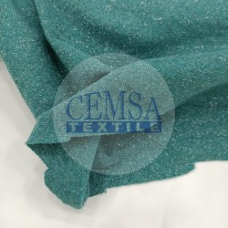 Rib Fabric | 100% Cotton | Glitter Dark Green