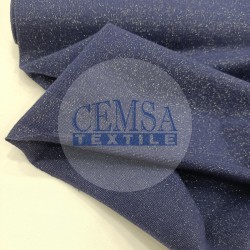 Rib Fabric | 100% Cotton | Glitter Navy Blue 