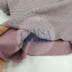 Rib Fabric | 100% Cotton | Pink Dotted