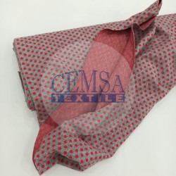 Rib Fabric | 100% Cotton | Red Dotted