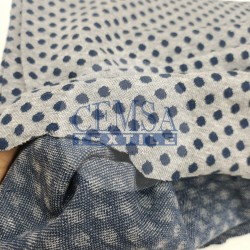 Rib Fabric | 100% Cotton | Black Dotted