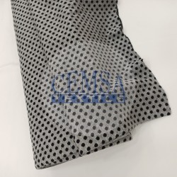 Rib Fabric | 100% Cotton | Black Dotted