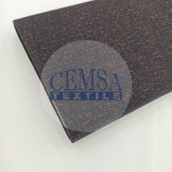 Rib Fabric | 100% Cotton | Glitter Black & Tile