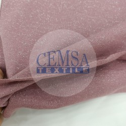 Rib Fabric | 100% Cotton | Glitter Pink