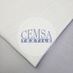 Ecru Pointelle Rib / Transfer Rib Fabric 100% Cotton | Model-9 Ecru Pointelle Rib / Transfer Rib Fabric 100% Cotton | Model-9