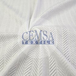 Ecru Pointelle Rib / Transfer Rib Fabric 100% Cotton | Model-9 Ecru Pointelle Rib / Transfer Rib Fabric 100% Cotton | Model-9