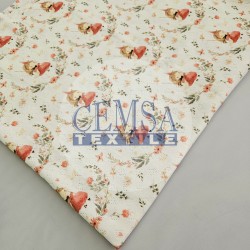 Printed Pointelle Rib / Transfer Rib Fabric 100% Cotton | Design 13 Printed Pointelle Rib / Transfer Rib Fabric 100% Cotton | Design 13