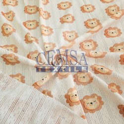 Printed Pointelle Rib / Transfer Rib Fabric 100% Cotton | Design 20 Printed Pointelle Rib / Transfer Rib Fabric 100% Cotton | Design 20