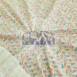 Printed Pointelle Rib / Transfer Rib Fabric 100% Cotton | 93322_V3 Printed Pointelle Rib / Transfer Rib Fabric 100% Cotton | 93322_V3