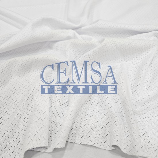 Optic White Pointelle Rib / Transfer Rib Fabric 100% Cotton | Model-12 Cemsa Textile