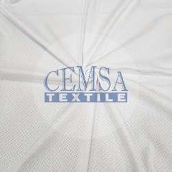 Optic White Pointelle Rib / Transfer Rib Fabric 100% Cotton | Model-12