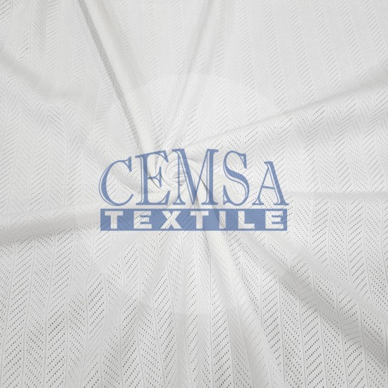 Optic White Pointelle Rib / Transfer Rib Fabric 100% Cotton | Model-9 Cemsa Textile