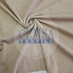 Brown Pointelle Rib / Transfer Rib Fabric 100% Cotton | Rose