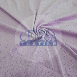 Lilac Pointelle Rib / Transfer Rib Fabric 100% Cotton | Rose