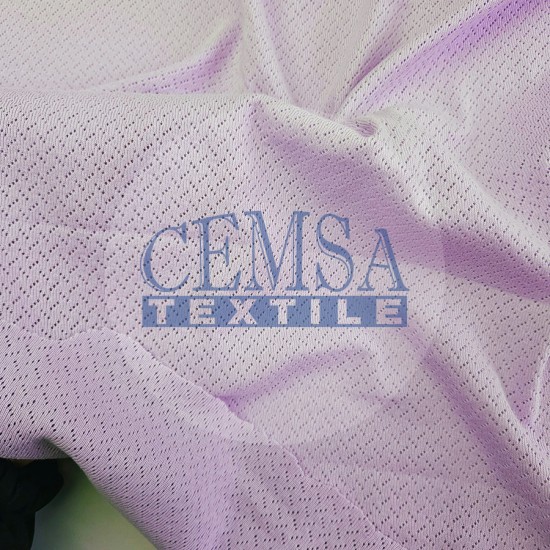 Lilac Pointelle Rib / Transfer Rib Fabric 100% Cotton | Diagonal Cemsa Textile