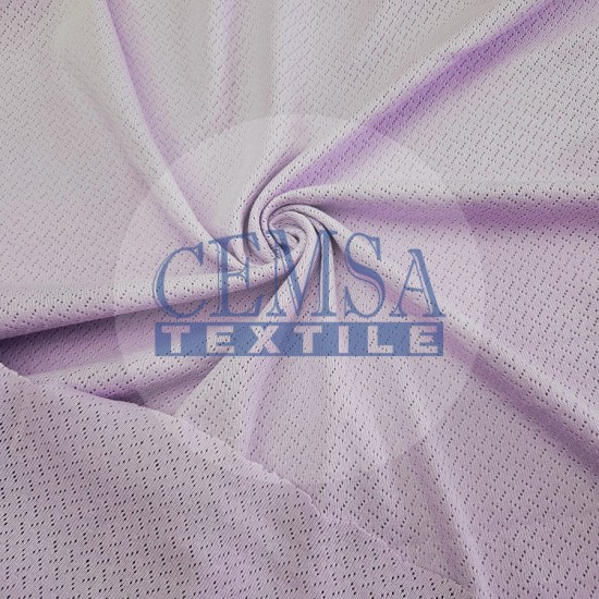 Lilac Pointelle Rib / Transfer Rib Fabric 100% Cotton | Diagonal Cemsa Textile