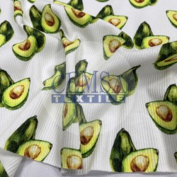 Printed Kashkorse Fabric | 94% Cot 6% Ea | Avocado Printed Kashkorse Fabric | 94% Cot 6% Ea | Avocado