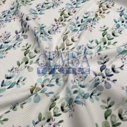 Printed Kashkorse Fabric | 94% Cot 6% Ea | Blue Bough Printed Kashkorse Fabric | 94% Cot 6% Ea | Blue Bough