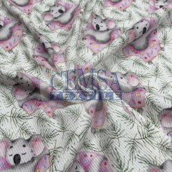 Printed Kashkorse Fabric | 94% Cot 6% Ea | Donut&Koala Printed Kashkorse Fabric | 94% Cot 6% Ea | Donut&Koala