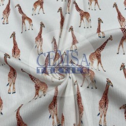 Printed 2x2 Kashkorse Fabric 94% Cot 6% Ea | Giraffe Printed 2x2 Kashkorse Fabric 94% Cot 6% Ea | Giraffe