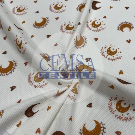 Printed Kashkorse Fabric | 94% Cot 6% Ea | Moon Cemsa Textile
