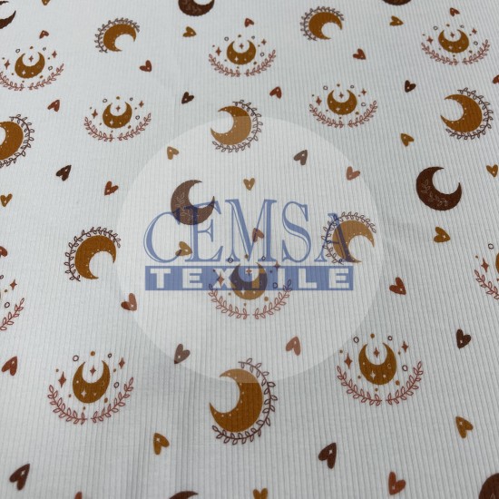 Printed Kashkorse Fabric | 94% Cot 6% Ea | Moon Cemsa Textile