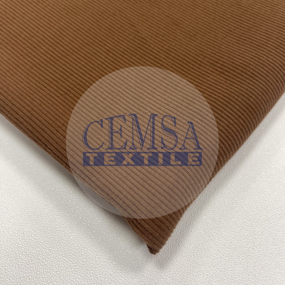 Cemsa Textile | Rib Fabric | 92% Cot 8% Ea | Brown - R_BRWN