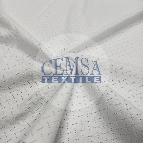 Transfer Rib Fabric| 100% Cotton | White Diagonal Line Cemsa Textile