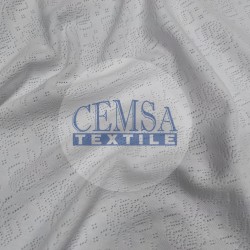 Pointelle Rib / Transfer Rib Fabric 100% Cotton | White Rose Pointelle Rib / Transfer Rib Fabric 100% Cotton | White Rose