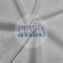 Pointelle Rib / Transfer Rib Fabric 100% Cotton | White Rose Pointelle Rib / Transfer Rib Fabric 100% Cotton | White Rose