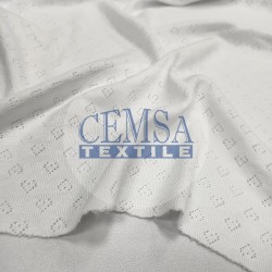 Transfer Rib Fabric| 100% Cotton| White Heart