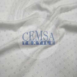 Transfer Rib Fabric | 100% Cotton | White Crystal