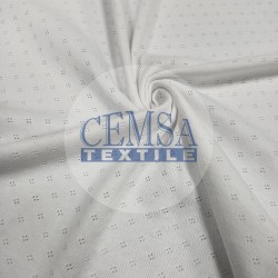 Transfer Rib Fabric | 100% Cotton | White Crystal Transfer Rib Fabric | 100% Cotton | White Crystal