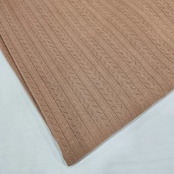 Pointelle Rib / Transfer Rib Fabric 100% Cotton | Mocha Mousse Pointelle Rib / Transfer Rib Fabric 100% Cotton | Mocha Mousse
