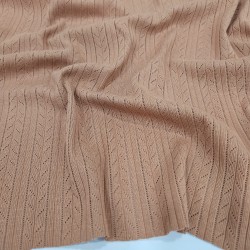 Pointelle Rib / Transfer Rib Fabric 100% Cotton | Mocha Mousse Pointelle Rib / Transfer Rib Fabric 100% Cotton | Mocha Mousse