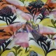 Sateen S_233071 Printed Sateen Fabric | 100% Cotton| Black-Pink Flower 233071