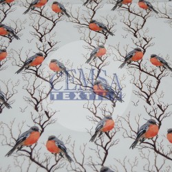 Printed Sateen Fabric | 100% Cotton| Birds 566058