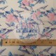 Printed Silky Sateen Fabric | 100% Cotton| Bird-Rose 566069 Cemsa Textile