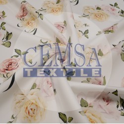 Printed Sateen Fabric | 100% Cotton | Rose