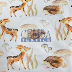 Printed Single Jersey | 95% Cot 5% Ea| Hedgehog